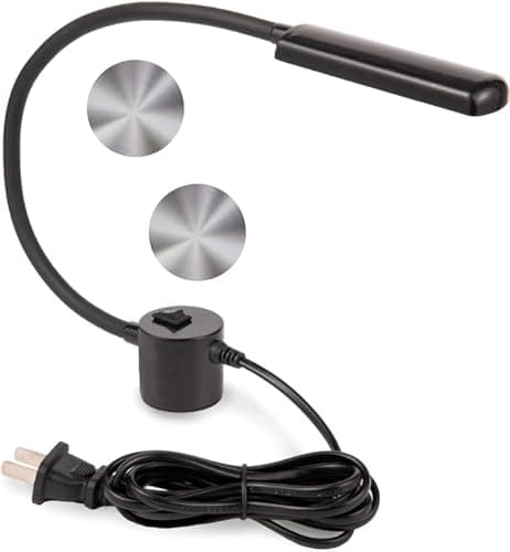 FAJ Magnetic Sewing Machine Light 12-Inches Flexible Gooseneck Arm Multifunctional Worklight, 60 Bright Daylight LEDs for Woodworking, Lathes, Drill Presses, Workbenches