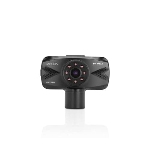 Minolta 2-Channel 1080p Dash Cam with Interior Camera - Night Vision, G-Sensor, Loop Recording, Motion Detection, 2.7” LCD Screen, 120° Wide Lens, USB Power, Dual View, 16GB Card, Compact (Black) 7