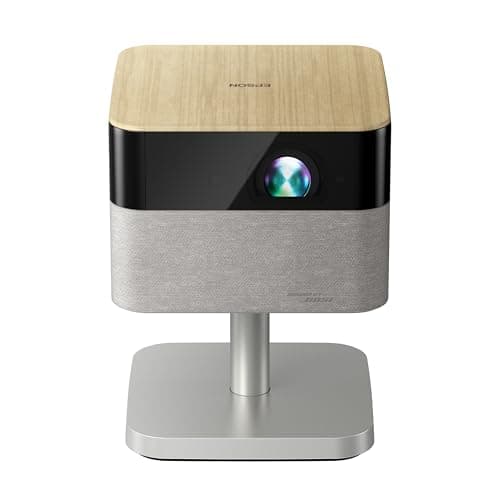 Epson Lifestudio Flex Plus 4K PRO-UHD Portable Lifestyle Projector 1,000 Lumens of Color and White Brightness, Sound by Bose, Google TV, 3-Chip 3LCD Triple Core Engine, Projection Studio App