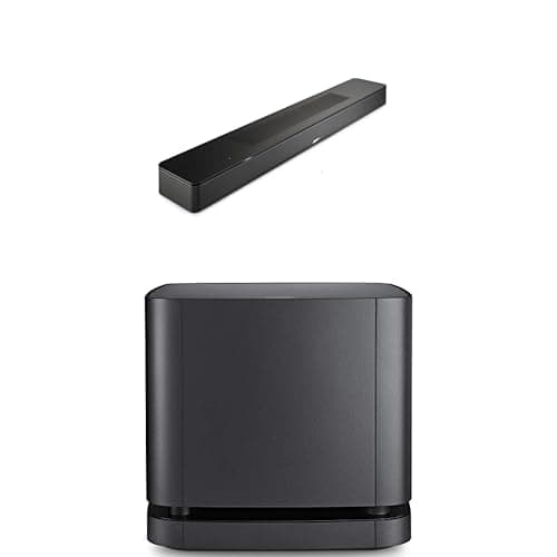 Bose Smart Dolby Atmos Soundbar, Bluetooth Soundbar with Voice Control and Amazon Alexa Built-in, Black Bass Module 500, Black