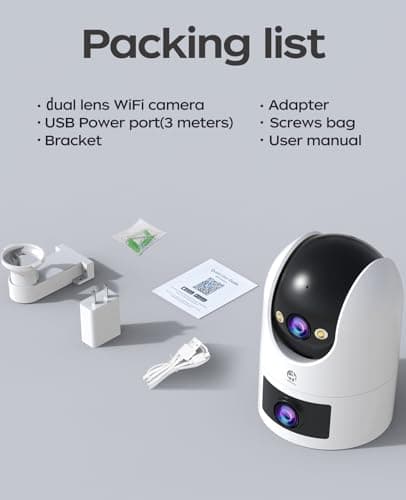 JOOAN 5G 2.4G Dual WiFi Security Camera Outdoor 2K Dual Lens Home Surveillance IP Cam 360° PTZ 2 Way Audio IP66 Waterproof Motion Detection Alert Color Night Cloud/Card Record 9