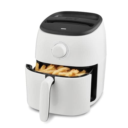 DASH Tasti-Crisp™ Express Air Fryer Oven, 2.6 Qt., White – Compact Air Fryer for Healthier Food in Minutes, Ideal for Small Spaces - Auto Shut Off, Analog, 1000-Watt