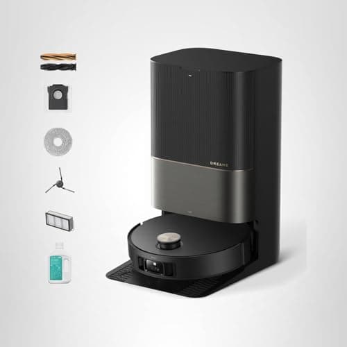 DREAME X50 Ultra Complete Robot Vacuum and Mop with Auto-Empty and Mop Self-Cleaning, 20,000Pa Suction, Obstacle Avoidance and 360° Navigation, Corner to Edge Deep Cleaning, Detangling Brush (Black) 8