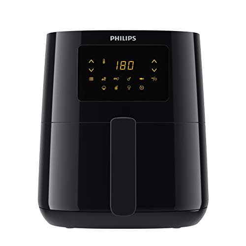 PHILIPS 3000 Series Air Fryer Essential Compact with Rapid Air Technology, 13-in-1 Cooking Functions to Fry, Bake, Grill, Roast & Reheat with up to 90% Less Fat*, 4.1L capacity, Black (HD9252/91)