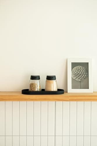 Lazy K Silicone Tray - Small Vanity Tray Organizer - Spoon Rest Holder - Kitchen Sink, Bathroom, Multi-Purpose Modern Counter Organizer (Black) 6