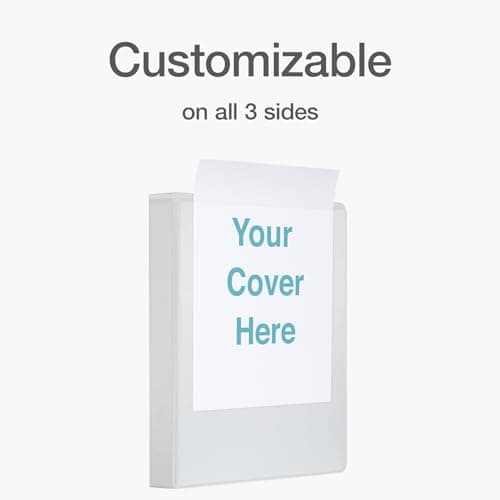 Oxford Ring Binders, 1" Round Ring Binders, View Binder, Covers on 3 Sides, XtraLife Hinge, Non-Stick, PVC-Free, White, 225 Sheet Capacity (1002512) 6