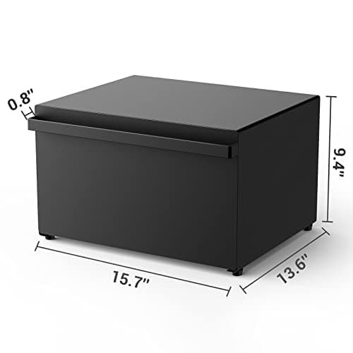 Cedwnuer Home Bread Box, Kitchen Counter Container with Magnetic Holders Large Capacity Food Storage Container Farmhouse Bread Box, Black 7