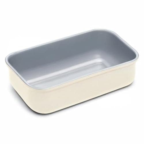 Caraway Non-Stick Ceramic 1 lb Loaf Pan - Naturally Slick Ceramic Coating - Non-Toxic, PTFE & PFOA Free - Perfect for Pound Cakes, Breads, & More - Cream 8