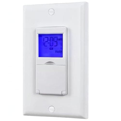 BN-LINK 7 Day Programmable in-Wall Timer Switch for Lights, Digital Light Switch Timer Indoor, Single Pole and 3 Way (Compatible with SPDT) Both Use, Neutral Wire Required, Blue Backlight, ETL Listed 10