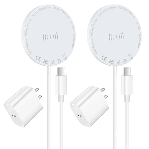 for Apple MagSafe Charger 2Pack Magnetic Wireless Charger 15W Fast Wireless Charging Pad 6FT Magnetic Charger for Apple iPhone 17 16 15 14 13 12 11 Pro Max Plus AirPods 2 3 4 Pro 2 3 Wireless Charger