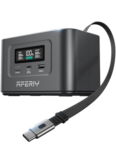 AFERIY 31000mAh Power Bank Station,100W PD3.0 Laptop Portable Charger, 145W Total Fast Charging,LiFePO4 Battery Pack 3000+ Cycles for MacBook Pro/Air/ipad/iPhone 17/16/Samsung S24/Dell/HP and More
