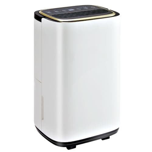 Sweetcrispy 4,500 Sq. Ft. Dehumidifier for Basement, 50 Pints Dehumidifiers for Home with Drain Hose, 1.58 Gallon Water Tank Portable Quiet Moisture Remover, Ideal for Whole House, Bedroom & Bathroom