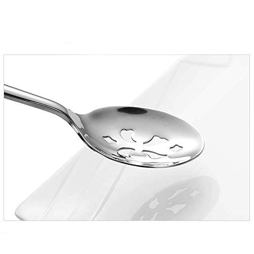 Enwinner Serving Spoons*2 Slot Spoons* 2 Forks *2 Buffet Colander Stainless Steel Banquet Set, Set of 6. Lenght 9" (6-spoon forks set) 5
