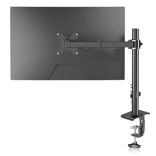 Suptek Single LED LCD Monitor Desk Mount Heavy Duty Fully Adjustable Monitor Stand for 1 / One Screen up to 27 inch