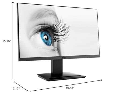 MSI PRO MP223, 22-inch VA 1920 x 1080 (FHD) Computer Monitor, 100Hz, Adaptive-Synch, HDMI, Video Port, VESA Mountable, Less Blue Light, Tilt, 1ms, Black 11