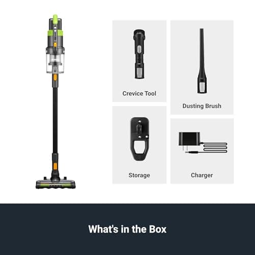 Eureka RapidClean Pro Cordless Vacuum Cleaner for Hard Floors, Lightweight Stick Vacuum LED Headlights, Convenient Stick and Handheld Vac, Green, NEC285GR 9