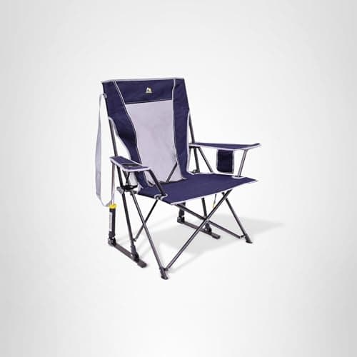 GCI Outdoor Comfort Pro Rocker Collapsible Rocking Chair & Outdoor Camping Chair, Indigo Blue 8