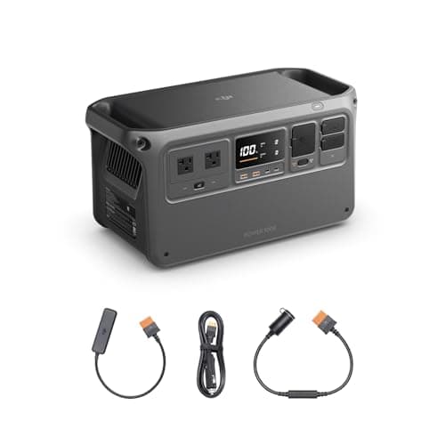 DJI Power 1000 Car Power Combo, 1024Wh Car Power Combo with Car Power Outlet to SDC Power Cable and SDC to Car Charger Plug Power Cable, LFP Cell, 2200W Stable Output, Generator for Road Trips