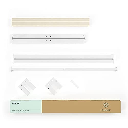 Zinus Arnav Metal Platform Bed Frame, Wood Slat Support, No Box Spring Needed, Easy Assembly, White, Full 9