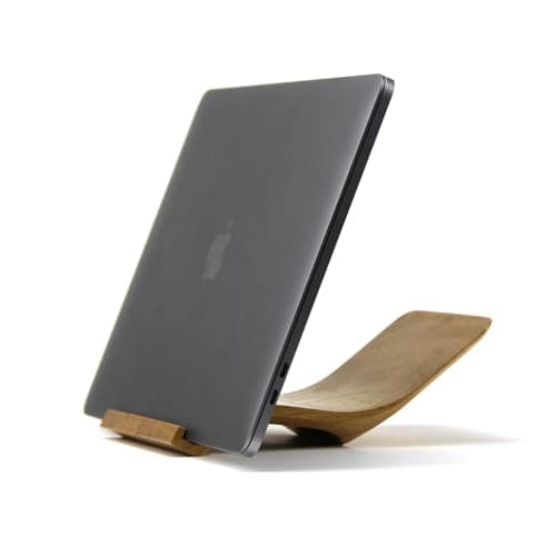 XDK Wood Laptop Stand for Desk, Ergonomic Height Riser for Notebook Computer up to 15 Inches, Wooden Holder for MacBook/Aluminum Laptops 5