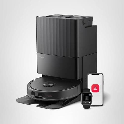 roborock QV 35S Robot Vacuum and Mop, All-in-one Vacuum Cleaner, 10,000Pa Powerful Suction, Self Emptying & Refilling, Self Mop Washing & Air Drying, Anti-Tangle Brushes for Home, Pet Hairs, Black 10