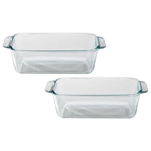 Pyrex 1.5-Quart Clear Basics Glass Loaf Pan (Set of 2)