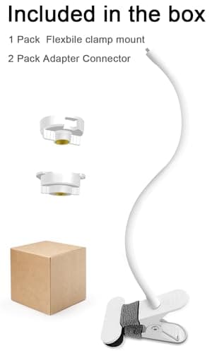 Baby Monitor Mount Compatible with HelloBaby HB6550/HB65/HB66/HB248,ANMEATE SM935E Baby Monitor Camera 15.7 inches Flexible Clip Clamp Mount Long Gooseneck Arm, Baby Monitors Holder Without Tools 7