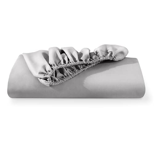 Bare Home Fitted Bottom Sheet King Size - Premium 1800 Microfiber - Ultra-Soft Hotel Luxury - Deep Pocket - Durable and Long Lasting (King, Light Grey) 7