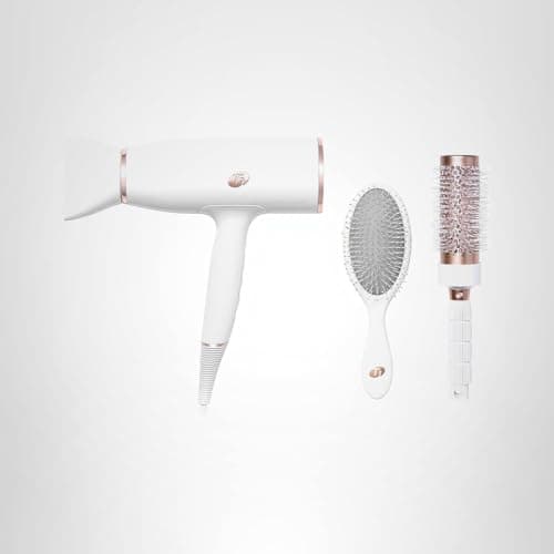 T3 AireLuxe Professional Ionic Hair Dryer and Brush Set, with 5 Heat and 3 Speed Settings, Ion Generator, Cool Shot, Includes Paddle Brush and 2.5" Round Brush 11