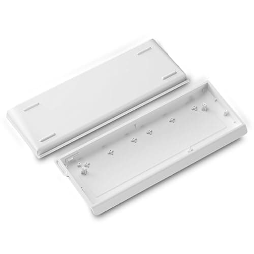 ZMX H60 Aluminum Keyboard Case,60% Customized Mechanical Gaming Keyboard Housing Compatible with Woot60HE/MADLIONS MAD 60 HE 61Keys Compact Barebones Keyboards DIY (White)