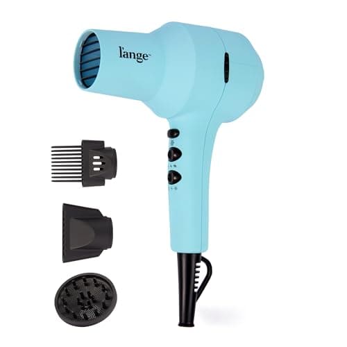 L'ANGE HAIR PowerStyle Turbo Ionic Hair Dryer | 1875 Watt Professional Blow Dryer with Diffuser & Concentrator | Multiple Heat & Speed Settings for Fast Drying | Salon-Grade Styling Tools, Blue