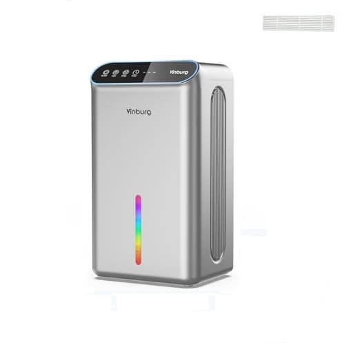 Dehumidifier for Basement (85 OZ, 800 sq ft) Quiet Dehumidifiers for Home, Auto Shut-Off, Sleep Mode, 3 Gear Timer(8H,16H,24H), Small Dehumidifier for Bedroom, Bathroom with Drain Hose (Dark Silver)