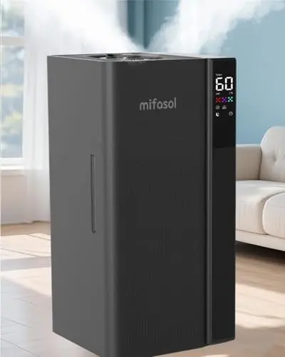 Mifasol Humidifier Large Room Warm and Cool Mist, 5.3Gal/20L Humidifiers for Home 1500 sq ft, Humidifiers for Bedroom Plants Office Commercial Large Areas, Carbon Black