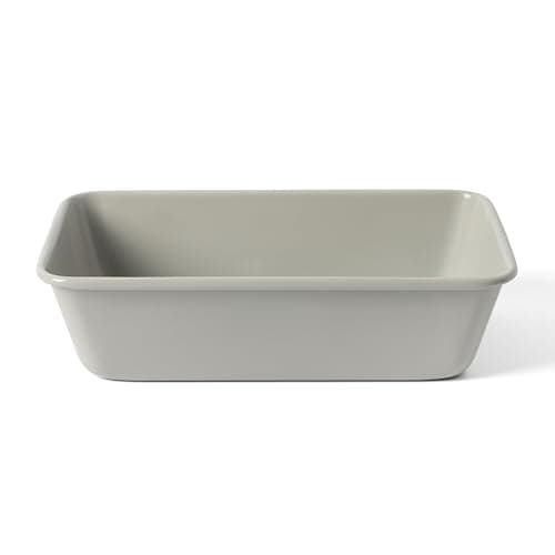Martha Stewart Gallen 9-Inch Nonstick Carbon Steel Loaf Pan – Cool Grey, Durable Bakeware for Even Baking and Easy Release
