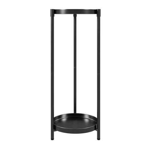 YisanCrafts 2 Tier Plant Stand Indoor Outdoor Metal Black for Plants Multiple Tall Tiered Planter Shelf Rack Iron Potted Flower Pot Holder for Corner, Patio, Balcony, Living Room 7