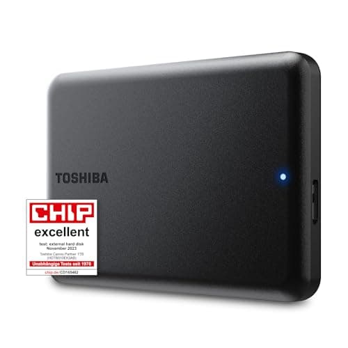 Toshiba Canvio Partner 1TB Portable 2.5’’ External Hard Drive, USB 3.2, Mac & Windows Compatible. Xbox, PS4, PS5