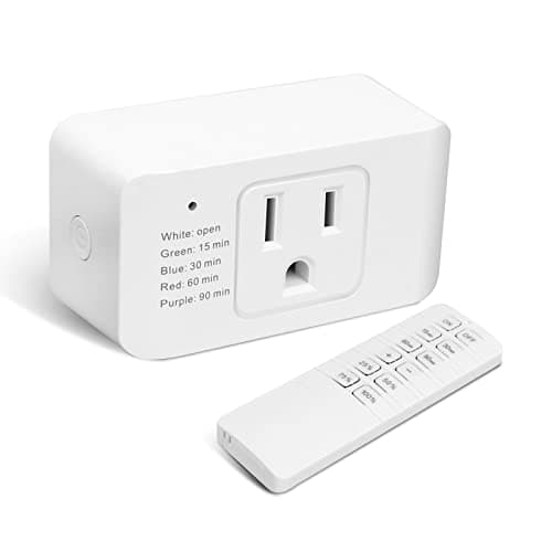 Indoor Dimmer for String Lights, Remote Control Light Dimmer Plug in, Light Timer for Led Lights, 2 and 3 Prong Adapter, 100FT Range for Dimmable LED/Tungsten Bulb/Patio Lights/Table Lamp