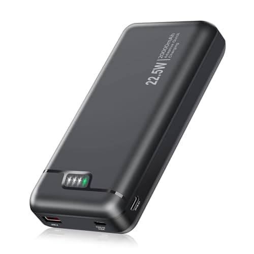 YPWA Portable Charger 20000mah Power Bank - 22.5W USB C in & Out Fast Charging Battery Pack Cell Phone Compatible All Phone Tablet for Travel Camping