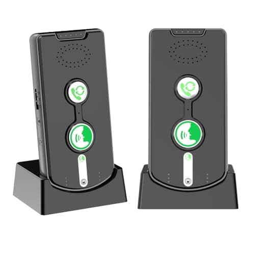 2 Way Intercoms Wireless for Home Office,Portable Room to Room Long Range Intercom System with Charging Base,30 Days Long Standby Time 5 Level Volume Adjustment, Expand to 5 Intercoms (2026 Upgraded)