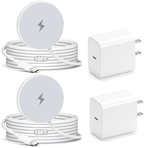 [Apple MFi Certified] Magnetic Charger for iPhone 17 16e, 10FT 2Pack Fast Charge for Apple MagSafe Wireless Charger, Long Wireless Mag Safe Charging Pad for iPhone 17 Pro Max/17 Air/16 Pro/15/14/13/12