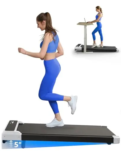 Walking Pad with Incline,2 in 1 Walking Pad Treadmill for Walking and Running, Under Desk Treadmill 5% Incline for Home/Office with LED Display 9
