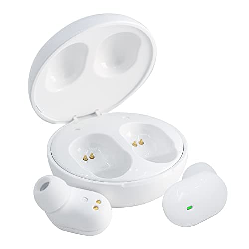 Sluoch Wireless Earbuds for Kids,Bluetooth Headphones for Small Ears Women Man Adults,25hrs Playtime Built in Mic Earphones Premium Deep Bass in Ear Headset for School Sport Gym (White)