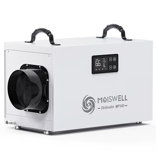 Moiswell 235 Pints Commercial Dehumidifier with Pump Crawl Space Dehumidifiers for Basement with Drain Hose Water Damage Restoration Unit Ideal for up to 8,000 sq ft Industrial and Job Sites