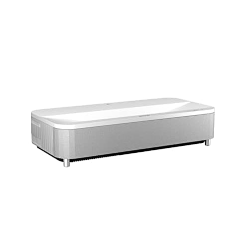 Epson EpiqVision Ultra LS800 Ultra Short Throw 3-Chip 3LCD Smart Streaming Laser Projector, 4,000 Lumens, 4K PRO-UHD, HDR, 150" Class, Android TV, 2.1ch Yamaha Built-in Speakers - White (Renewed)