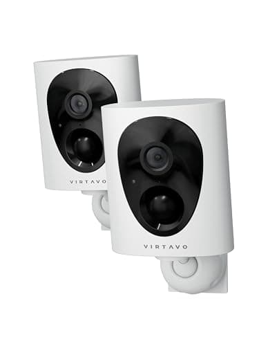 virtavo VistaFlask 2K Security Cameras Wireless Outdoor, Battery Powered, AI Motion Detection, for Home Security, Starlight Lens for Colorful Night Vision, Weatherproof, Cloud/SD Storage 2Pack