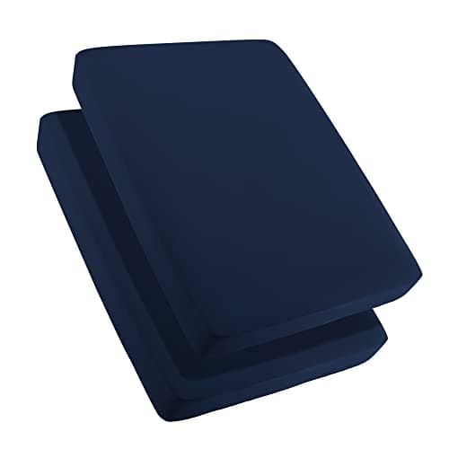 Sonive 2-Pack Queen Fitted Sheets, Deep Pocket Sheets up to 16", Super Soft Brushed Microfiber Fitted Sheet Easy Care Shrinkage and Fade Resistant for All Season Navy 8