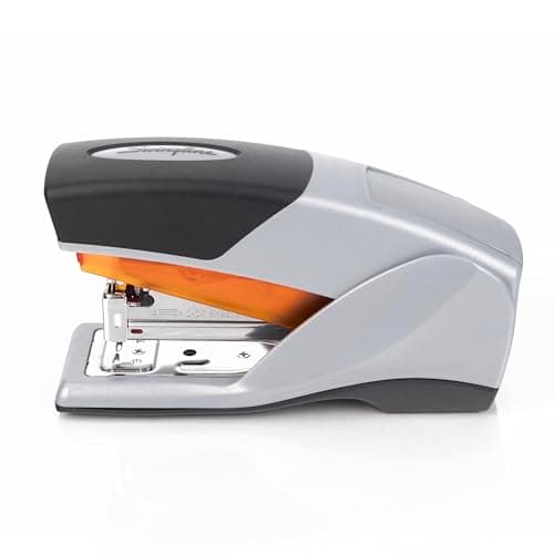 Swingline Stapler, Desktop Stapler, Compact Size, 25 Sheet Capacity, Optima 25 Reduced Effort, Orange/Gray (66412) 6