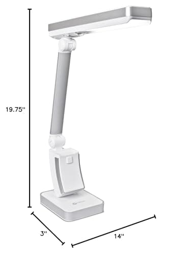 OttLite 13W Slimline Desk Lamp - Home, Office, Bedroom, or Reading (White) 9