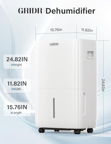 4500 Sq.Ft Energy Star Dehumidifier for Basement with Pump, Max 80 Pint/D(Standard 50Pint/D) Dehumidifier with Drain Hose, 8L Water Tank, Intelligent Humidistat, for Home, Bedroom, Bathroom 9