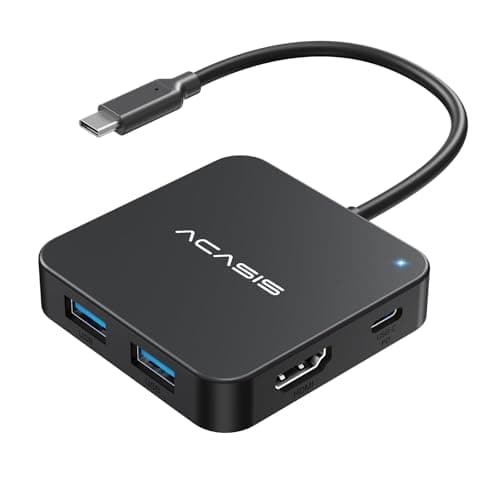 ACASIS USB C Hub 10Gbps, 6-in-1 Multiport Adapter with 4K 60Hz HDMI, 100W Power Delivery, USB A3.2 Data Port, USB C to HDMI Adapter for MacBook, Dell, Lenovo, Surface, iPad PRO, XPS(Black)